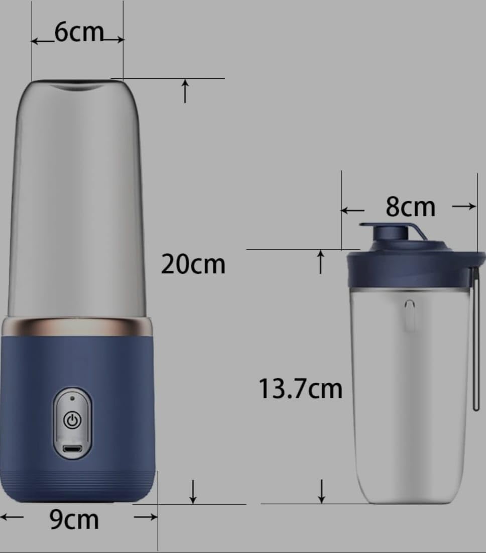 Portable Blender for Smoothies & Juices | 400ML Compact Jar for Soft Fruits | 40W Motor Crushes Ice