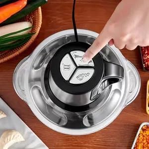 Stainless Steel Electric Meat Grinders with Bowl Heavy for Kitchen Food Chopper Vegetable Fruit Mixer Blender Chopper Juicer for Onion