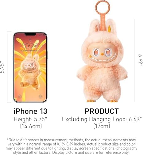 Cute Monster labubu keychain | Soft & Cuddly Doll with Metal Ring | labubu doll | Random Design Action Figures Multi Color