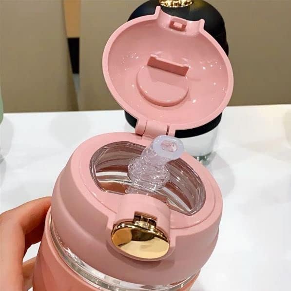 350 ml Glass Water Bottle | Cute Rabbit Shape Coffee Mug | Portable, Leak-Proof & Reusable Water Bottle