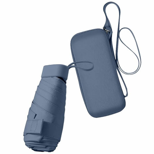 Mini Travel Sun Umbrella for Purse With Case,Small Compact UV Umbrella Protection Sun