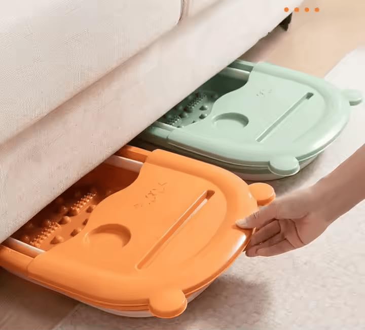 Foot Soaking Tub Massager Foldable Foldable Foot Spa & Bubble Pedicure Manicure Tub for Home & Salon, Stress & Tiredness Relief