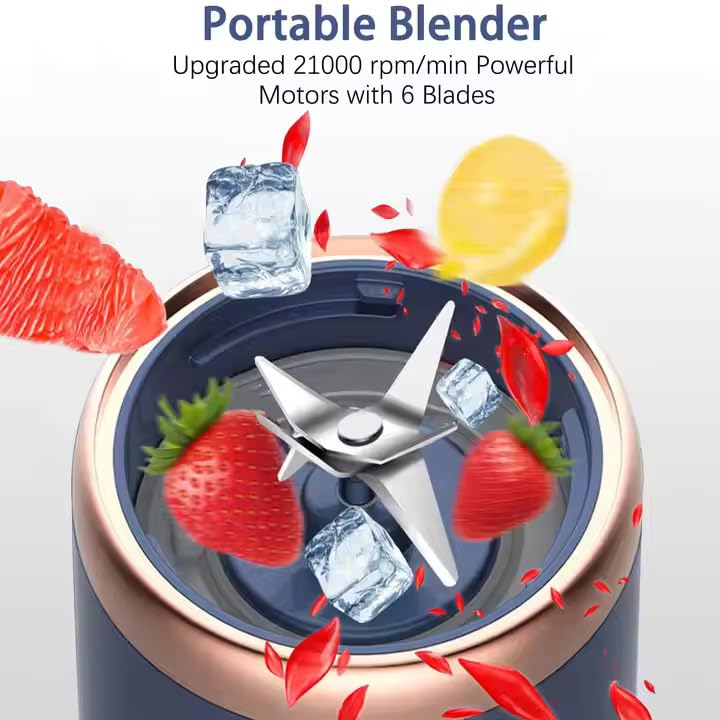 Portable Blender for Smoothies & Juices | 400ML Compact Jar for Soft Fruits | 40W Motor Crushes Ice