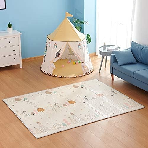 Extra Large Reversible Baby Play Mat, BPA Free Learning & Crawling Foldable Foam Mat