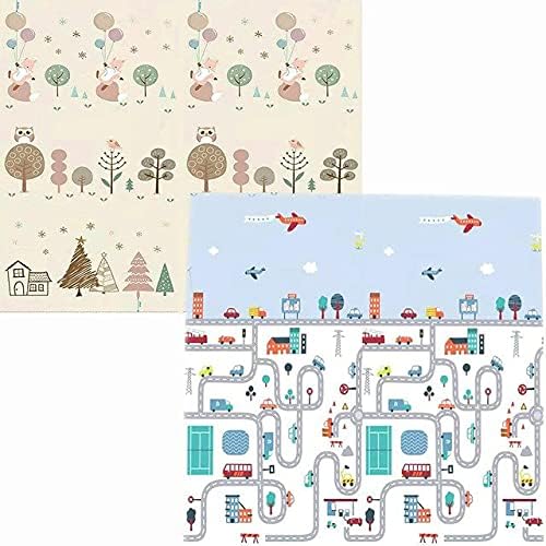 Extra Large Reversible Baby Play Mat, BPA Free Learning & Crawling Foldable Foam Mat