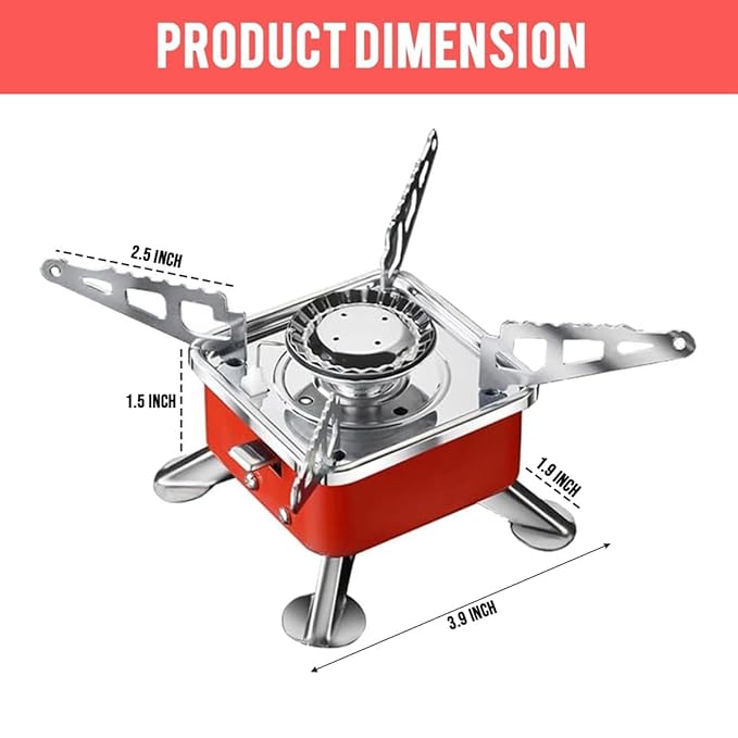 camping stove with cylinder | camping gas stove | campingstove - 2800W- Ultra Light Picnic Cooking Gas Burners Folding Stove -Emergenceystove