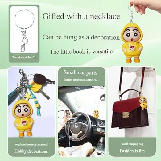 Shinchan Face Changing Keychain | Cartoon Shinchan ABS Key Holder