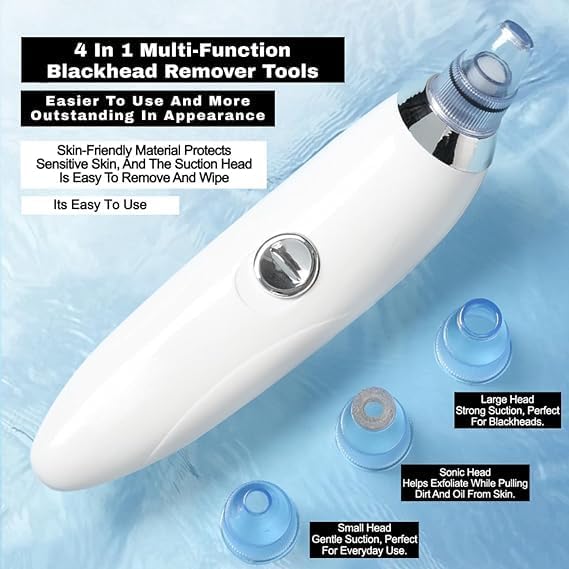 4 in 1 Multi-Function Blackhead Whitehead Extractor Remover Device, Skin Cleaner, Pimple Removal Tool