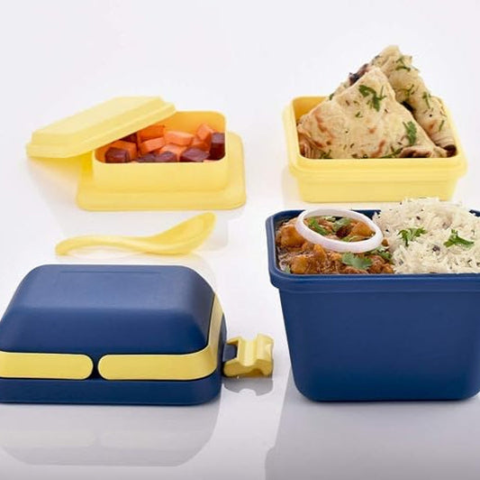 Plastic Dieting Airtight Lunch/Tiffin Box Set 3 Compartment