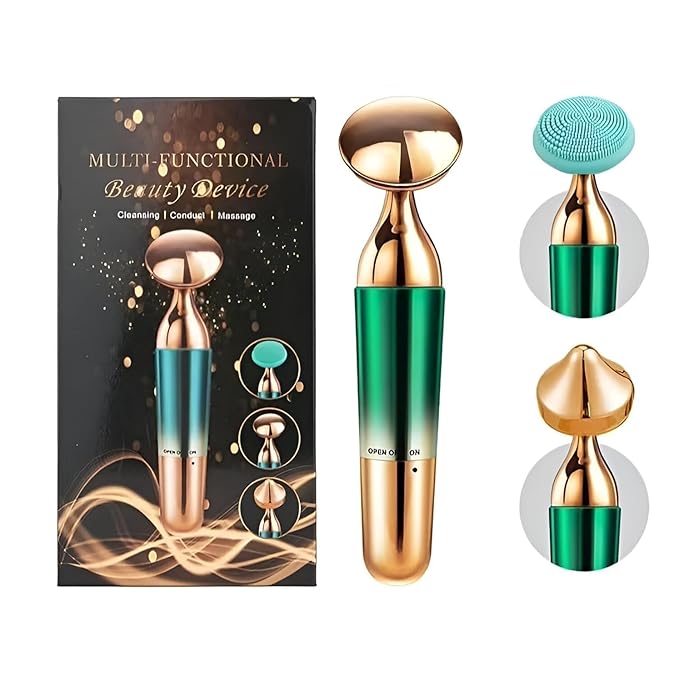 3 in 1 Electric Vibration Skin Care Face Massager For Glowing Skin