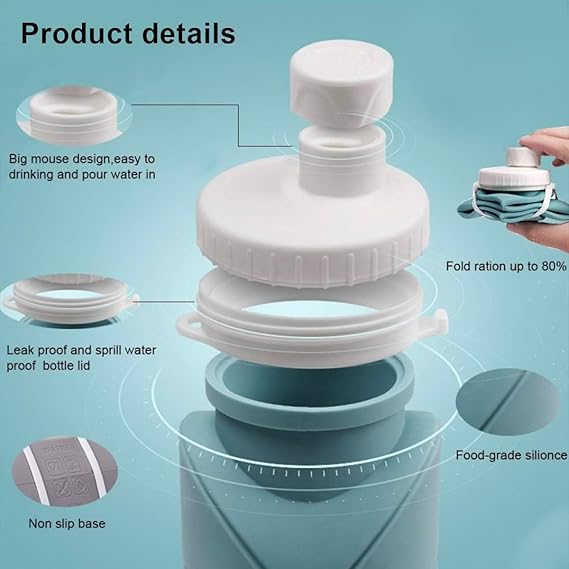 Folding Silicone Water Bottle Sports Water Bottle