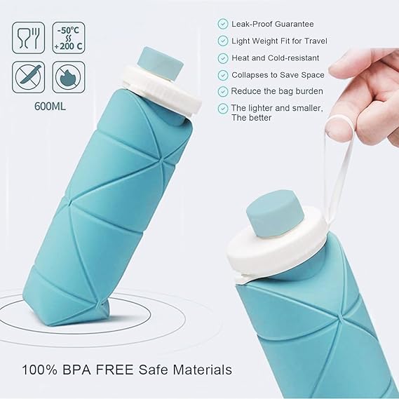 Folding Silicone Water Bottle Sports Water Bottle