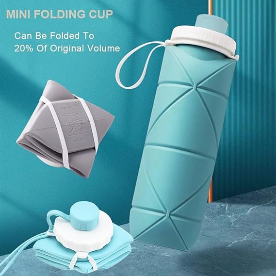 Folding Silicone Water Bottle Sports Water Bottle