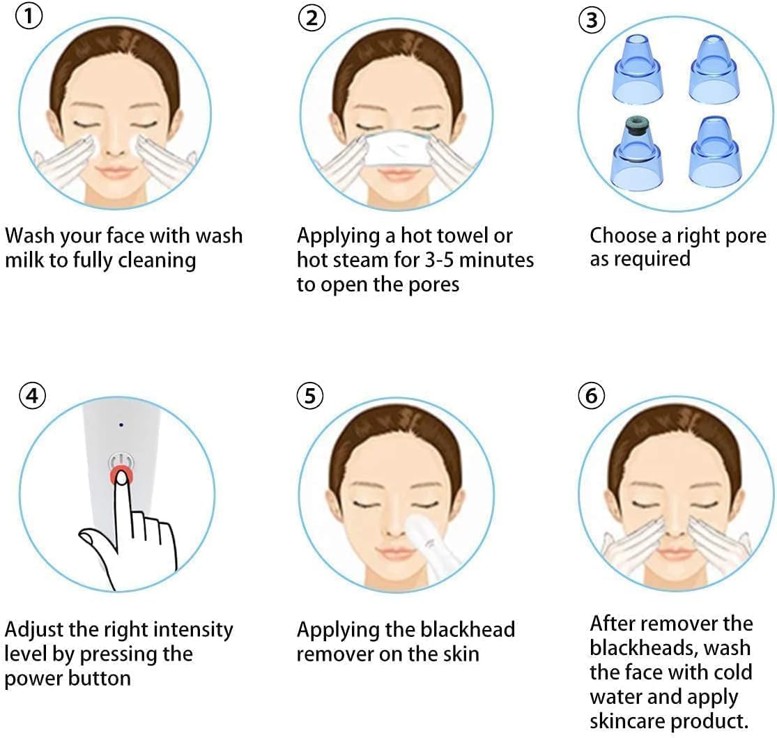 4 in 1 Multi-Function Blackhead Whitehead Extractor Remover Device, Skin Cleaner, Pimple Removal Tool
