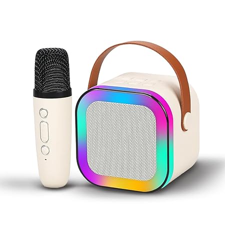 Rechargeable Karaoke Mic with Speaker for Singing | Wireless Mini Portable Bluetooth Speaker