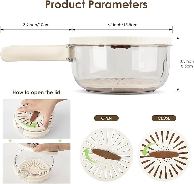 2 in 1 Drainer and Strainer, Draining Basket with Lid