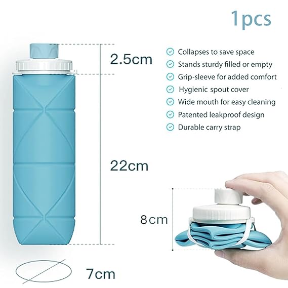 Folding Silicone Water Bottle Sports Water Bottle