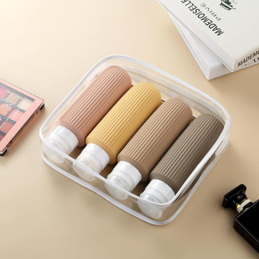 Travel Bottles Kit for Toiletries Organizer BPA Free 90ml Silicone