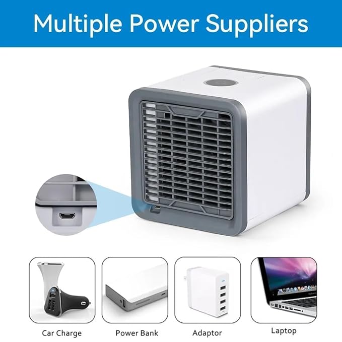 Portable Mini Cooler Rechargeable Air Conditioner Water Cooler Small AC for Office