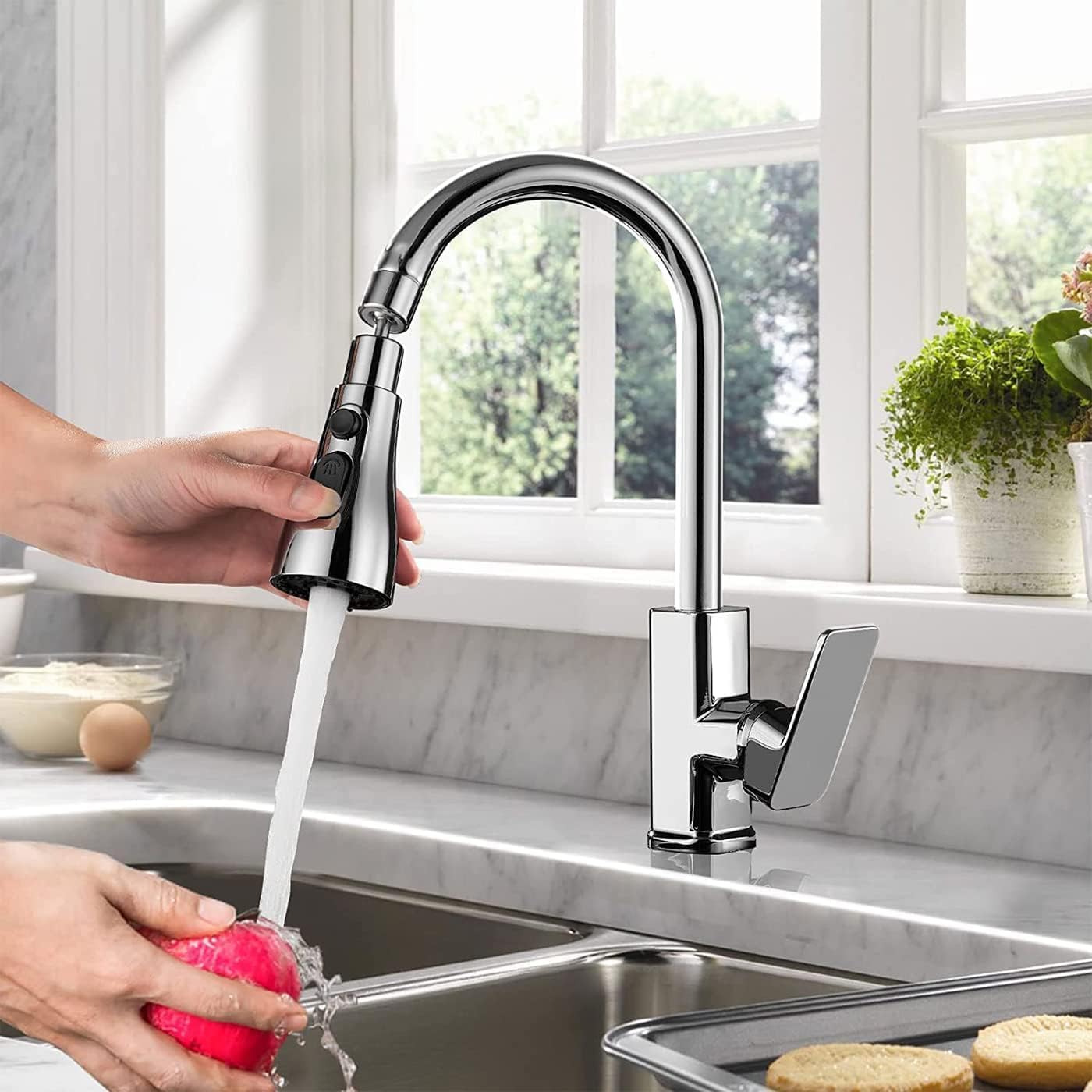 Tap Extender for Kitchen Sink, Flexible Faucet with Tap Extension for Convenient Use Upgrade Your Kitchen Sink with Flexible Tap for Easy Access