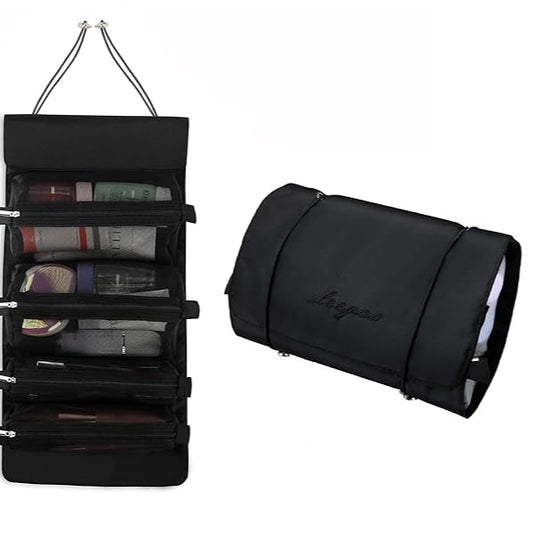 Leather 4 in 1 Detachable Travel Makeup Bag Organizer