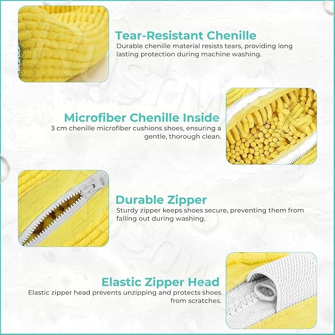 1Pc Shoe Washing Machine Bag, Invisible Zipper Side Opening Shoe Washing Bag for Washer and Dryer
