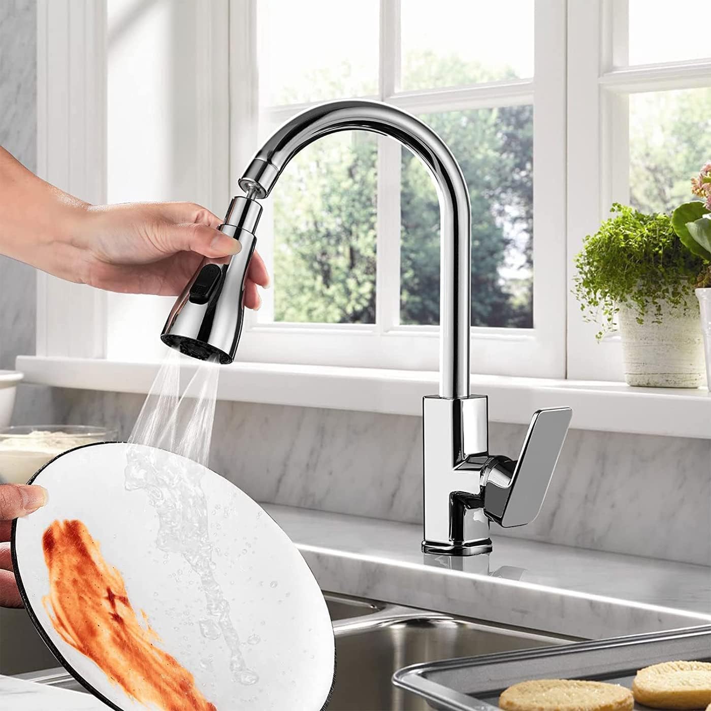 Tap Extender for Kitchen Sink, Flexible Faucet with Tap Extension for Convenient Use Upgrade Your Kitchen Sink with Flexible Tap for Easy Access