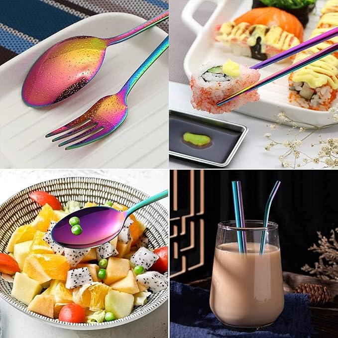Portable Utensils, Travel Camping Cutlery Set, 8-Piece