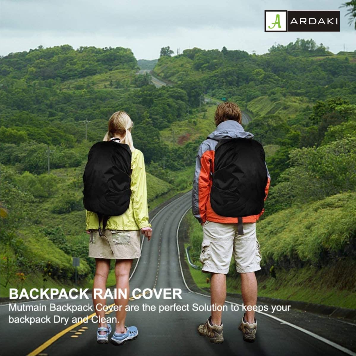 Bag Cover Waterproof Rain Cover for Backpack Bags, Rainproof Dust Proof Protector Elastic Adjustable for Trekking & Laptop, School Bag Cover