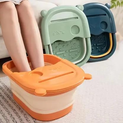 Foot Soaking Tub Massager Foldable Foldable Foot Spa & Bubble Pedicure Manicure Tub for Home & Salon, Stress & Tiredness Relief