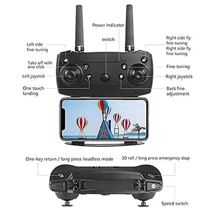 Drone with 4k Camera Foldable 1080P HD Drone with FPV Live Video