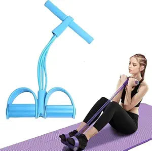 Pull Reducer Training Bands 4 Tubes Body Trimmer Pedal Exerciser Yoga Crossfit Exercise, Arm Exercise