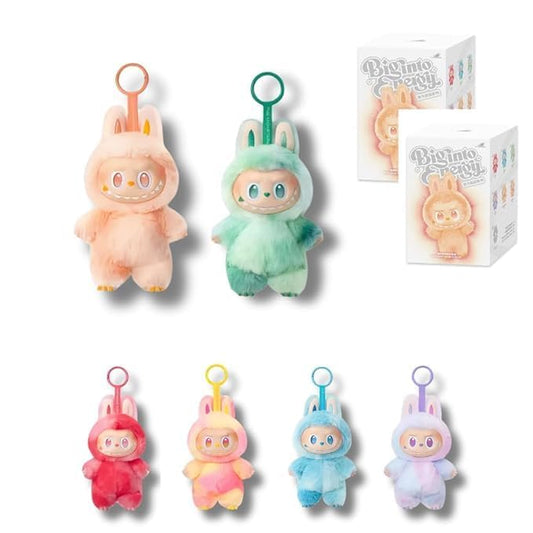 Cute Monster labubu keychain | Soft & Cuddly Doll with Metal Ring | labubu doll | Random Design Action Figures Multi Color