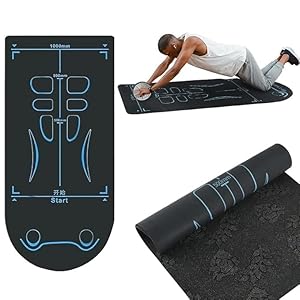 Body Alignment Yoga Mat + Sleek Yoga Strap for Men and Women