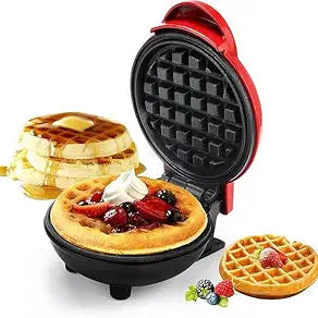 Mini Waffle Maker Machine 3 In 1 Waffle Iron Home Appliances Kitchen Easy To Clean, 4 Inch, Perfect For Breakfast, Dessert, Sandwich, Pan Cakes, Other Snacks