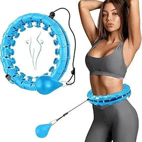 Adjustable Smart Hula Hoop for Women & Men – 360° Waist Fitness Ring with Weight Ball