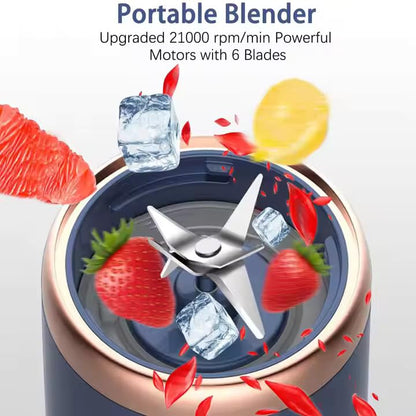 Portable Blender for Smoothies & Juices | 400ML Compact Jar for Soft Fruits | 40W Motor Crushes Ice