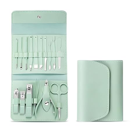 16-Piece Manicure Set Nail Clipper Kit – Stainless Steel Nail & Pedicure Tools for Men & Women