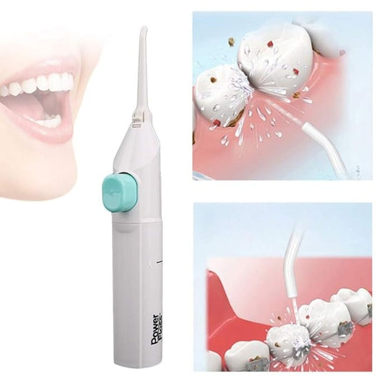 Power Floss | Speed Dental Care Water-Jet Flosser | Air Powered Dental Water Jet for Tooth Cleaner