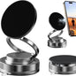 Upgraded 360° Vacuum Suction Magnetic Phone Holder, Car Phone Mount Metal Arm Foldable Gel Vacuum for Car Dashborad & Windsheild/Gym/Mirror/Shower