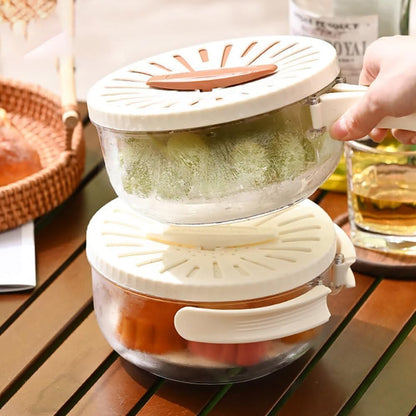 2 in 1 Drainer and Strainer, Draining Basket with Lid