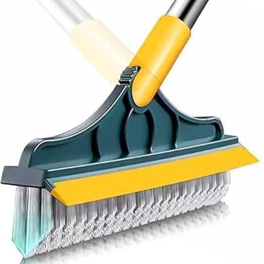 Cleaning Brush with Wiper Tiles Cleaning Bathroom Brush Floor Scrub Brush with Long Handle