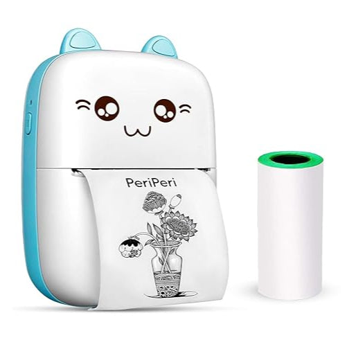 Mini Bluetooth Thermal Printer, Portable Label Printer Inkfree Printer for Android & iOS System