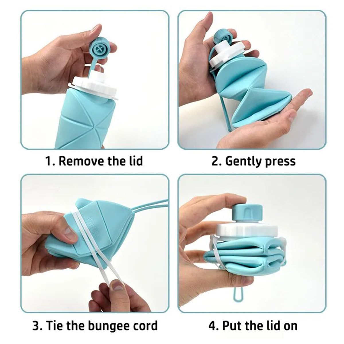 Folding Silicone Water Bottle Sports Water Bottle