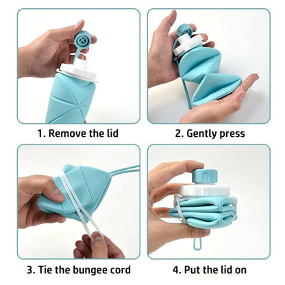 Folding Silicone Water Bottle Sports Water Bottle