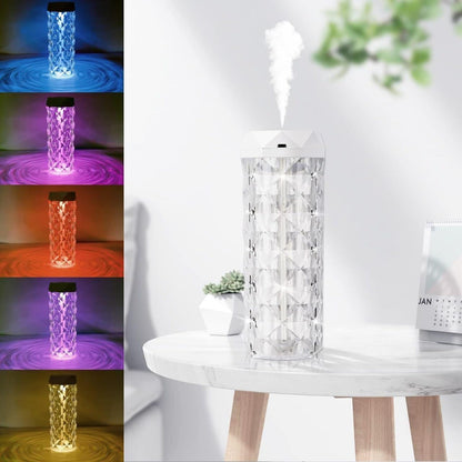 Stylish Air Humidifier With Crystal Light Effect Fragrance Humidifier For Home Office Bedroom Night Light Dimming Indoor With Usb