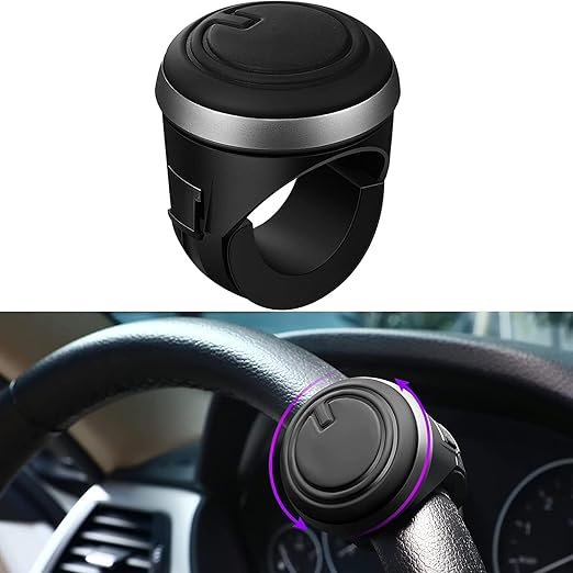 Car Accessories Steering Wheel Spinner Metal Car Power Handle Spinner Steering Wheel Knob for All Vehicles Universal Driving Helper Booster