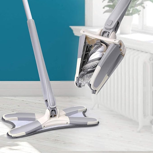 Adjustable Twist Floor Cleaning Mop Long Handle 360 Rotatable Glass Cleaner Squeeze Wiper Cleaning Hardwood Laminate Tiles Dust