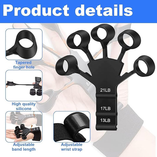 Finger Strengthener - Adjustable Grip Strength Trainer for Hand Strength Training