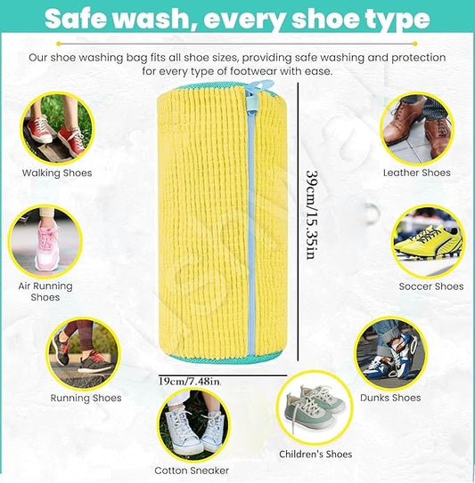 1Pc Shoe Washing Machine Bag, Invisible Zipper Side Opening Shoe Washing Bag for Washer and Dryer